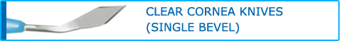 ACUCUT Clear Cornea Single Knives manufactured by Chemical etching process creates ultra sharp blade, producing a Single bevel perfectly suited to Clear Cornea incisions the new geometry allows high maneuverability for crafting the phaco-sealing corneal tunnel.