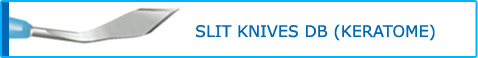 ACUCUT Slit Double Bevel Knives is used for sclerocornea centesis incisions during cataract surgery. Many sizes are available to ensure the exact incision for your choice of Phacto tip and opertaing access.