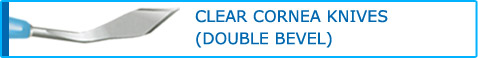 ACUCUT Clear Cornea Double Bevel Knives manufactured by Chemical etching process creates urtra-sharp knives, Producing a double bevel perfectly suited to Clear Cornea incision the new geometry allows high maneuverability for crafting the phaco self-sealing corneal tunnel